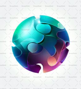 Abstrakte Puzzlekugel